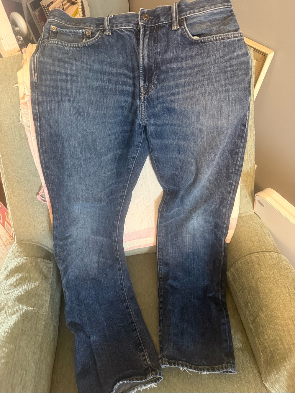 GAP 1969 Medium Blue Straight-Leg Jeans